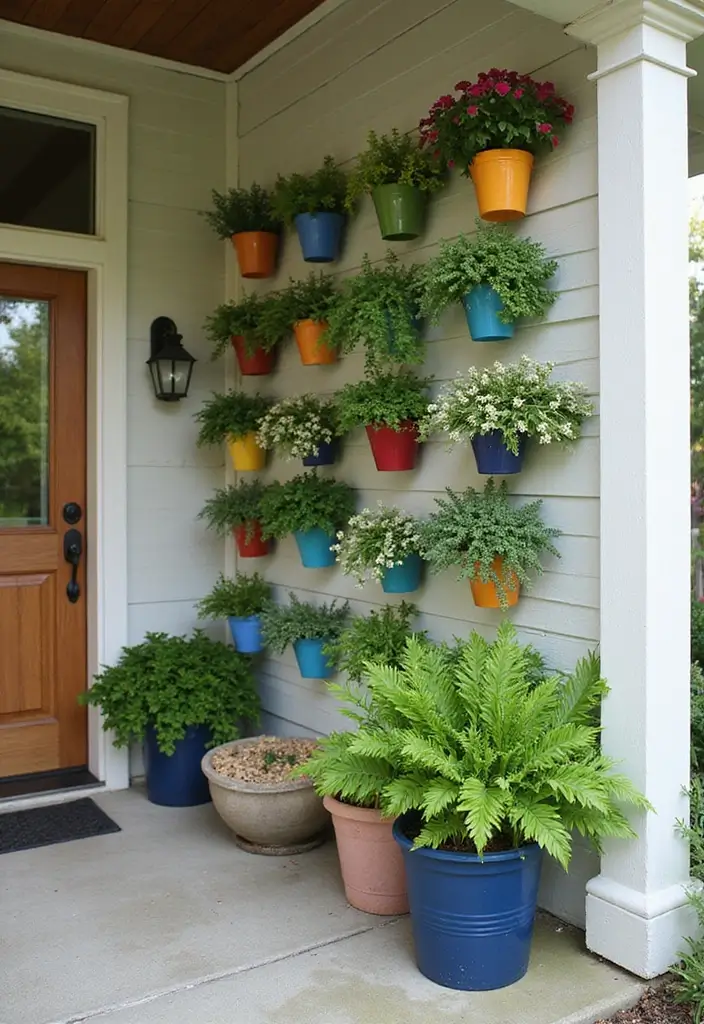 30 Small Front Porch Ideas That Maximize Every Inch - 5. Vertical Garden
