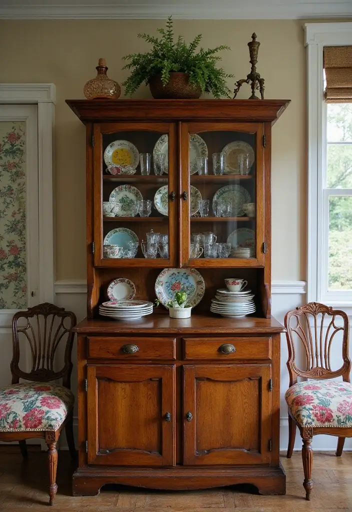 27 Vintage Dining Room Looks That Bring Back Charm - 12. Classic China Cabinets