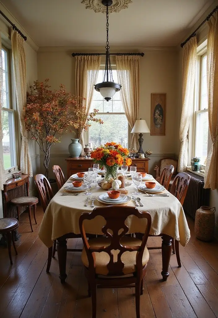 27 Vintage Dining Room Looks That Bring Back Charm - 18. Seasonal Decor Changes