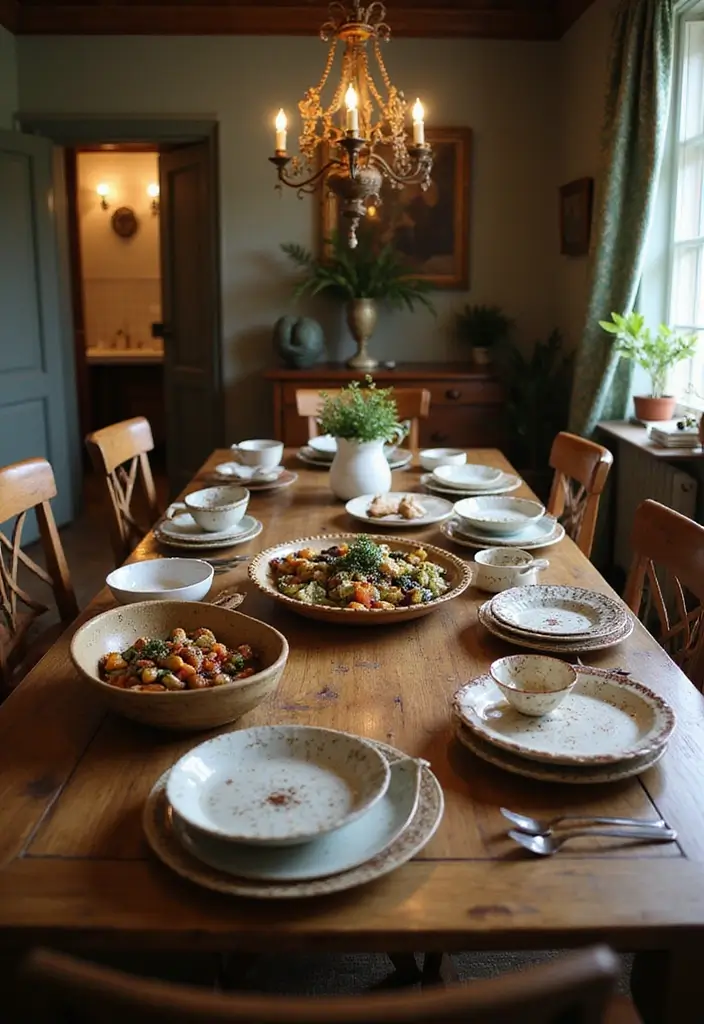 27 Vintage Dining Room Looks That Bring Back Charm - 25. Celebrating Family Style Dining