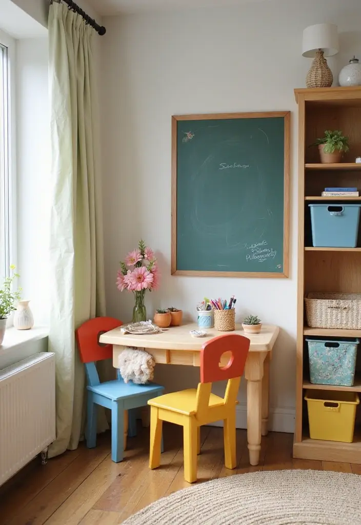 28 Dining Room Corner Ideas That Make the Most of Space - 27. Interactive Kids Corner