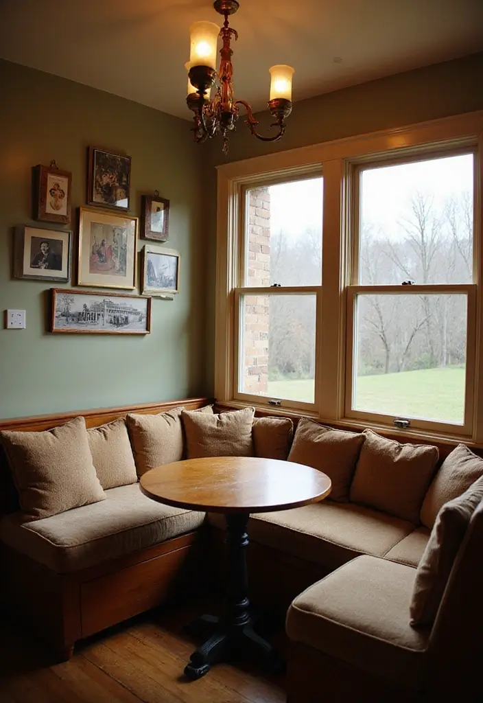27 Vintage Dining Room Looks That Bring Back Charm - 9. Cozy Nooks for Intimate Dining