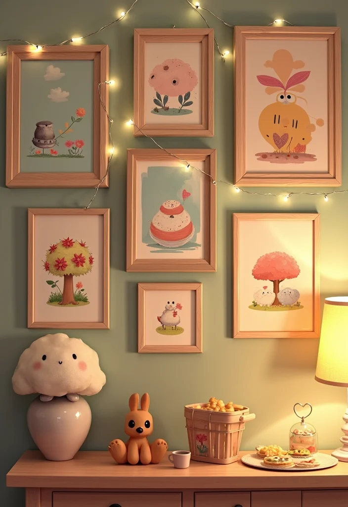 10 ACNH Office Ideas for Cute Cozy Themes - 1. Whimsical Wall Art