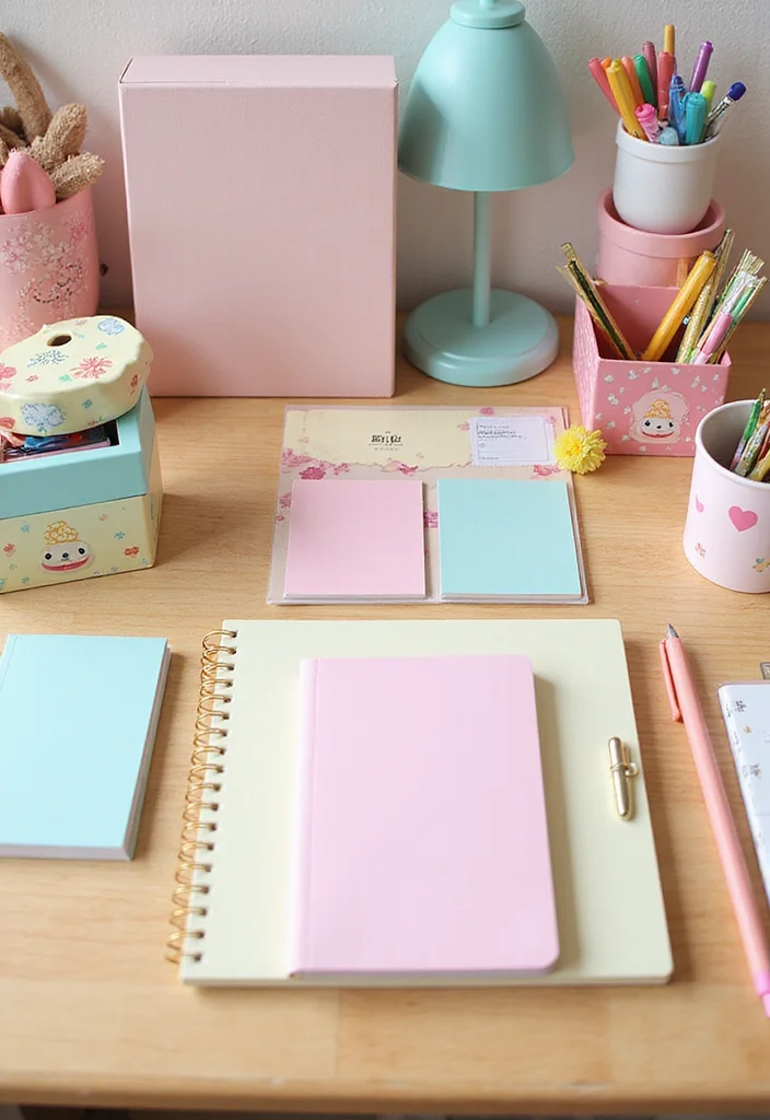 10 ACNH Office Ideas for Cute Cozy Themes - 7. Colorful Desk Supplies