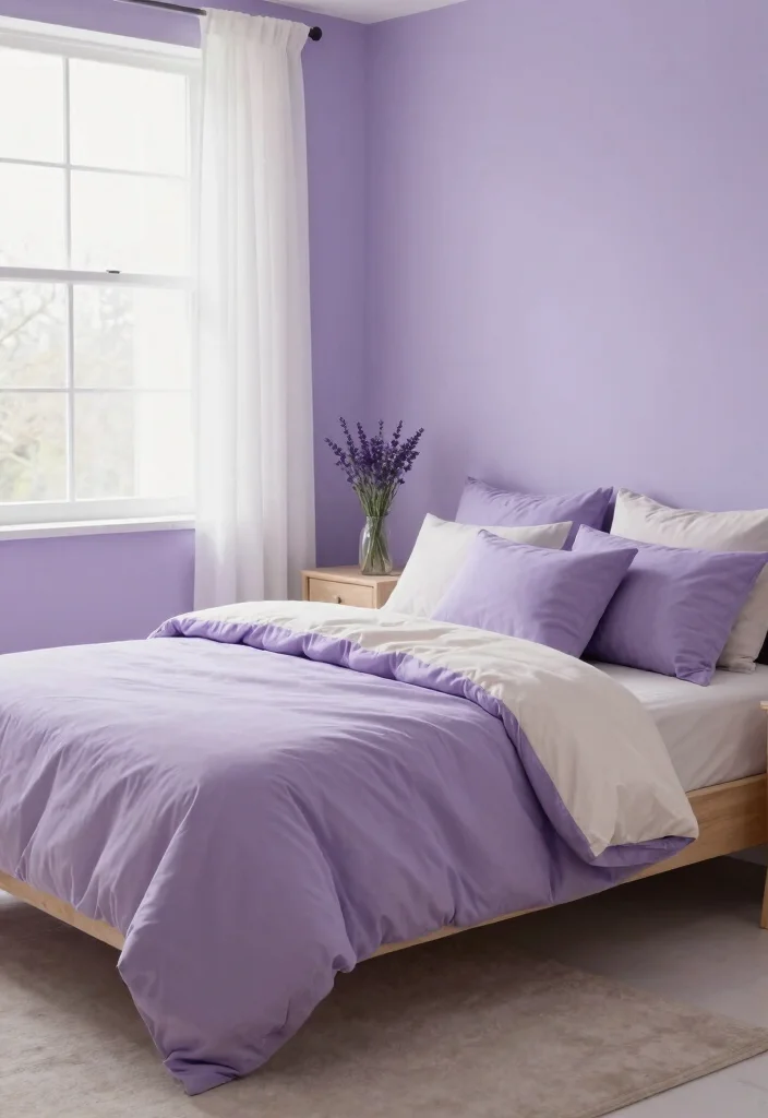10 Asian Bedroom Paint Color Ideas for a Calm Balanced Look - 6. Calming Lavender 1