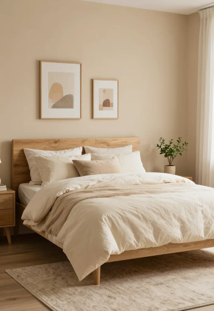 10 Asian Bedroom Paint Color Ideas for a Calm Balanced Look - 9. Warm Beige 1