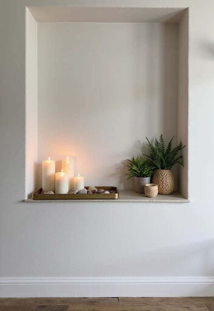 10 Basement Half Wall Ledge Ideas for Simple Functional Display - 9. Multi-Use Decorative Trays