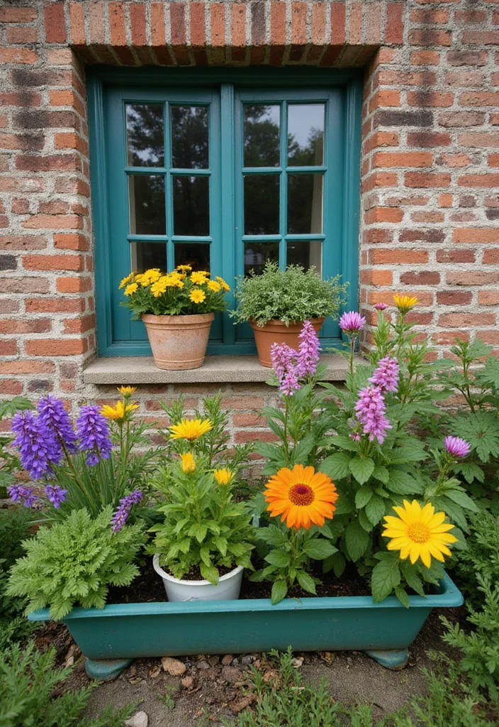 10 Basement Window Well Ideas for Better Light and Safety - 5. Colorful Flower Gardens: Add Vibrancy