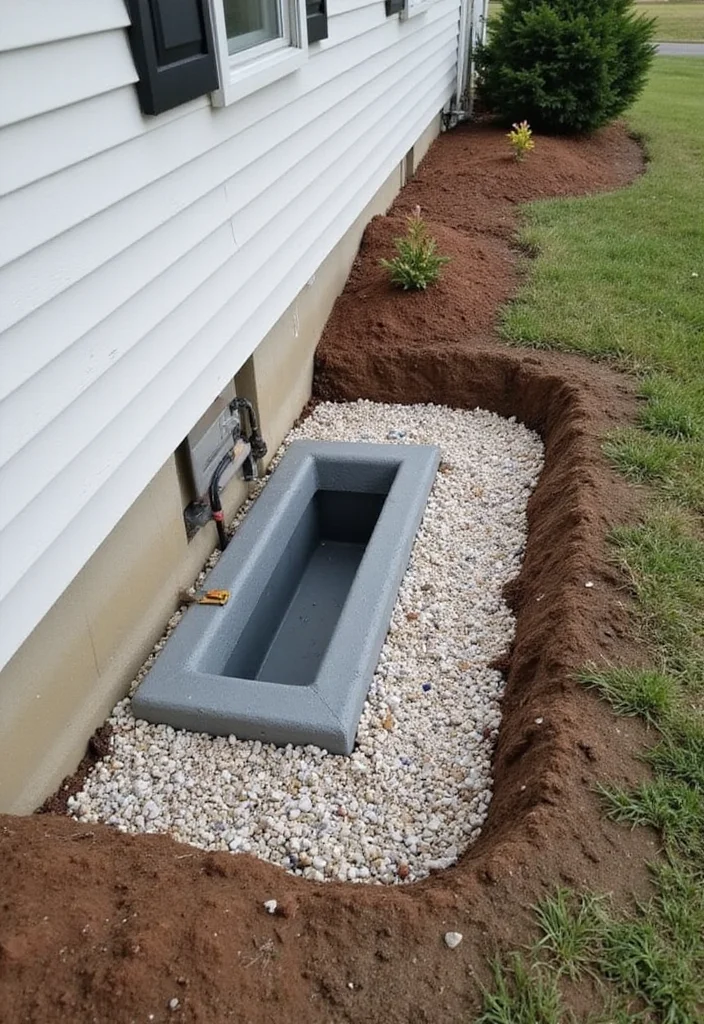 10 Basement Window Well Ideas for Better Light and Safety - 6. Functional Drainage Solutions: Safety First