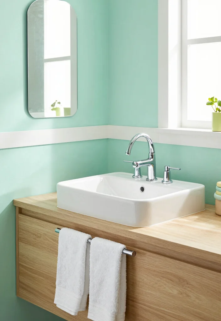 10 Best Green Bathroom Paint Colors for a Fresh Natural Look - 3. Mint Green 1