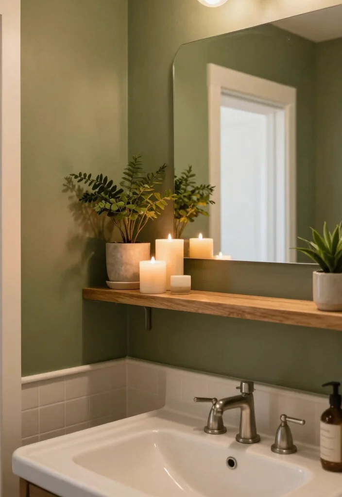10 Best Green Bathroom Paint Colors for a Fresh Natural Look - 4. Olive Green 1