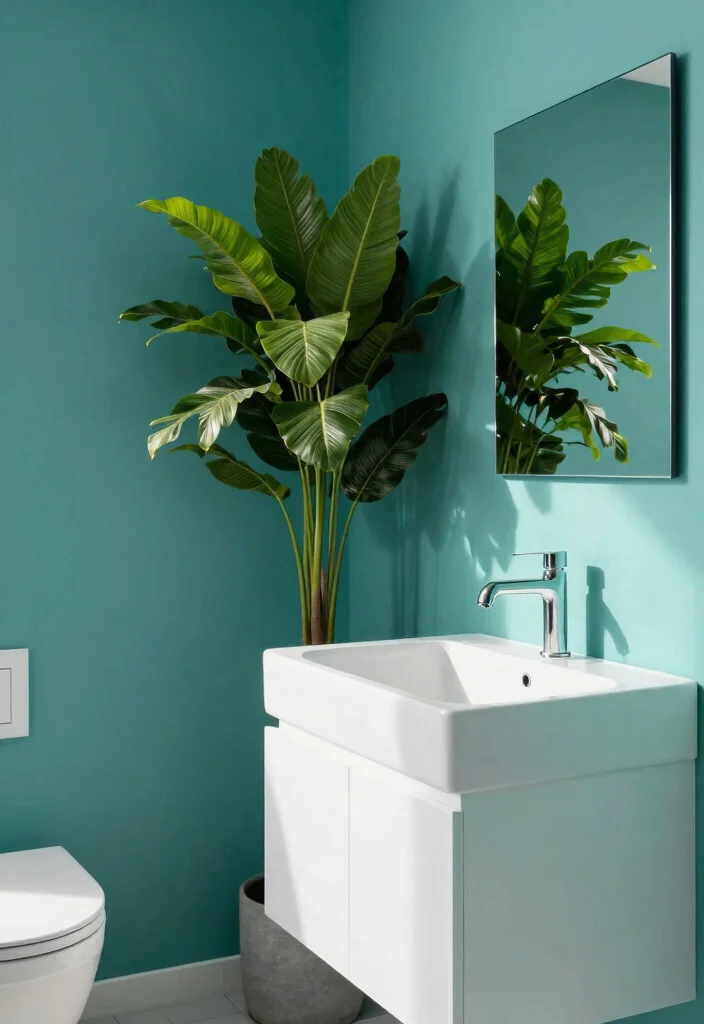 10 Best Green Bathroom Paint Colors for a Fresh Natural Look - 5. Cool Teal 1
