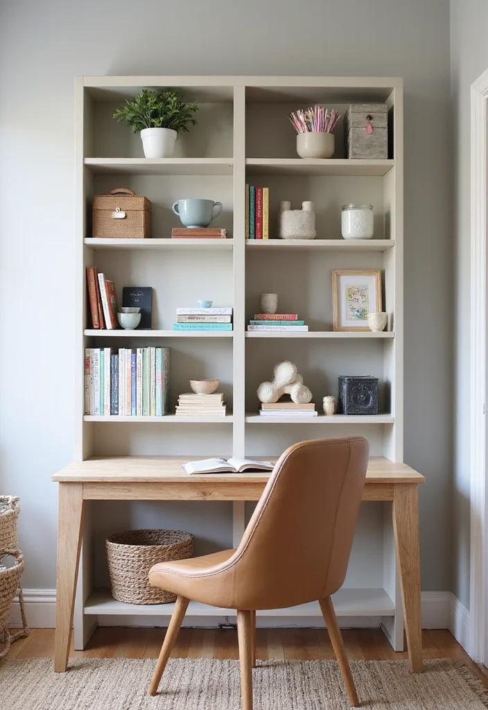 10 Billy Bookcase Office Ideas for Efficient Wall Storage - 1. Multi-Level Workstation