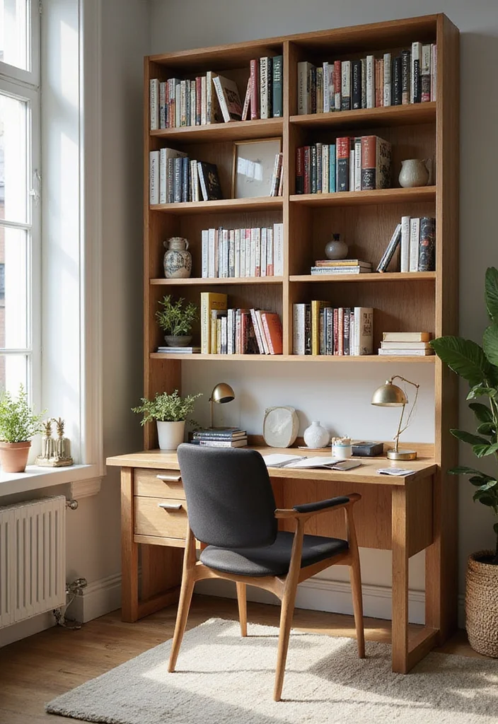 10 Billy Bookcase Office Ideas for Efficient Wall Storage - 2. Stylish Bookshelf Divider