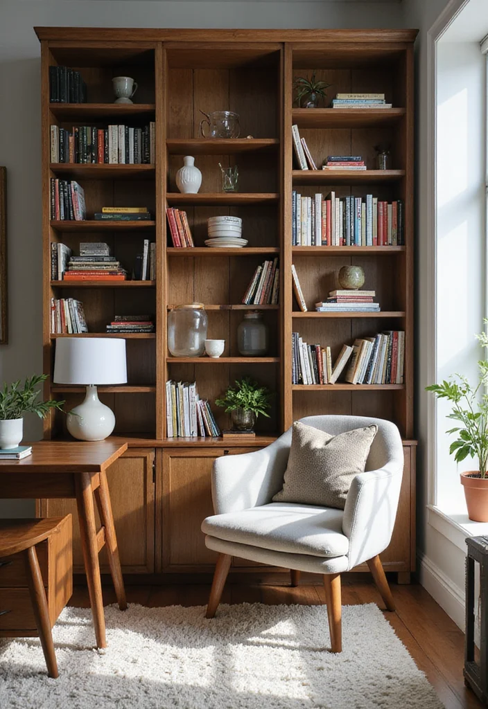 10 Billy Bookcase Office Ideas for Efficient Wall Storage - 4. Office Library Nook