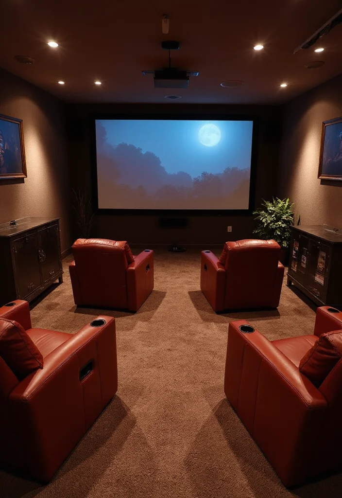 10 Bloxburg Basement Ideas for Creative Build Inspiration - 7. Home Theater Experience