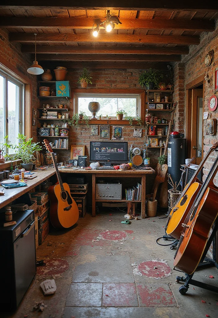 10 Bloxburg Basement Ideas for Creative Build Inspiration - 9. Music and Art Studio