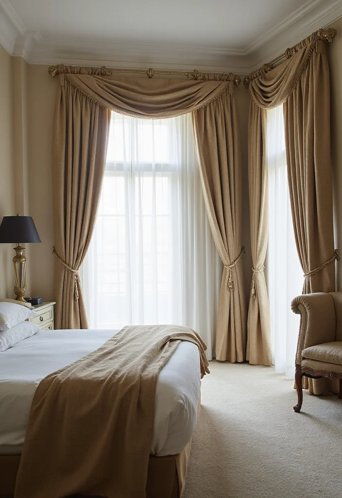 10 Curtain Box Ideas for Clean Architectural Finish - 6. Boxed Drapery Panels