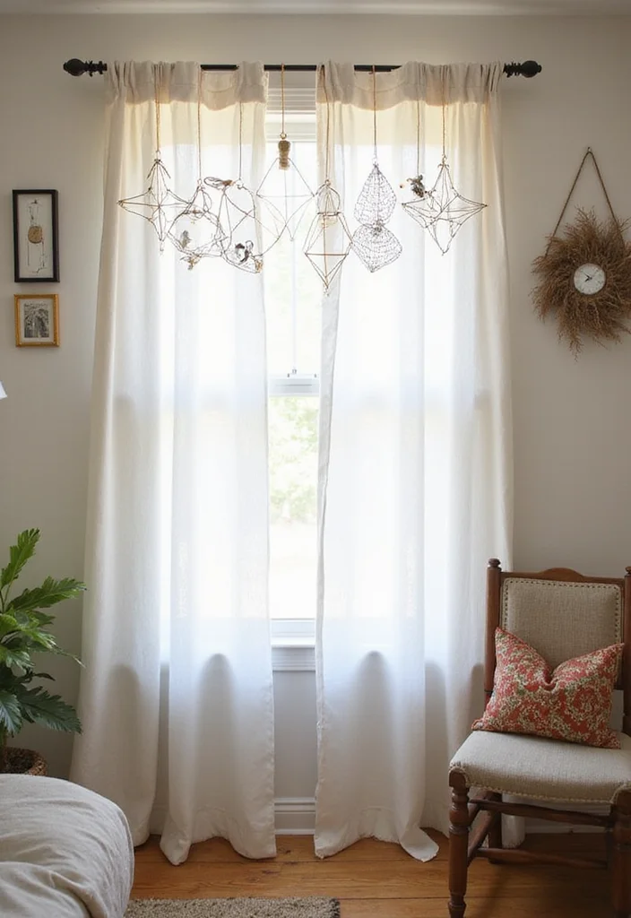 10 Curtain Wire Ideas for Minimal Lightweight Hanging - 10. Creative DIY Wire Projects