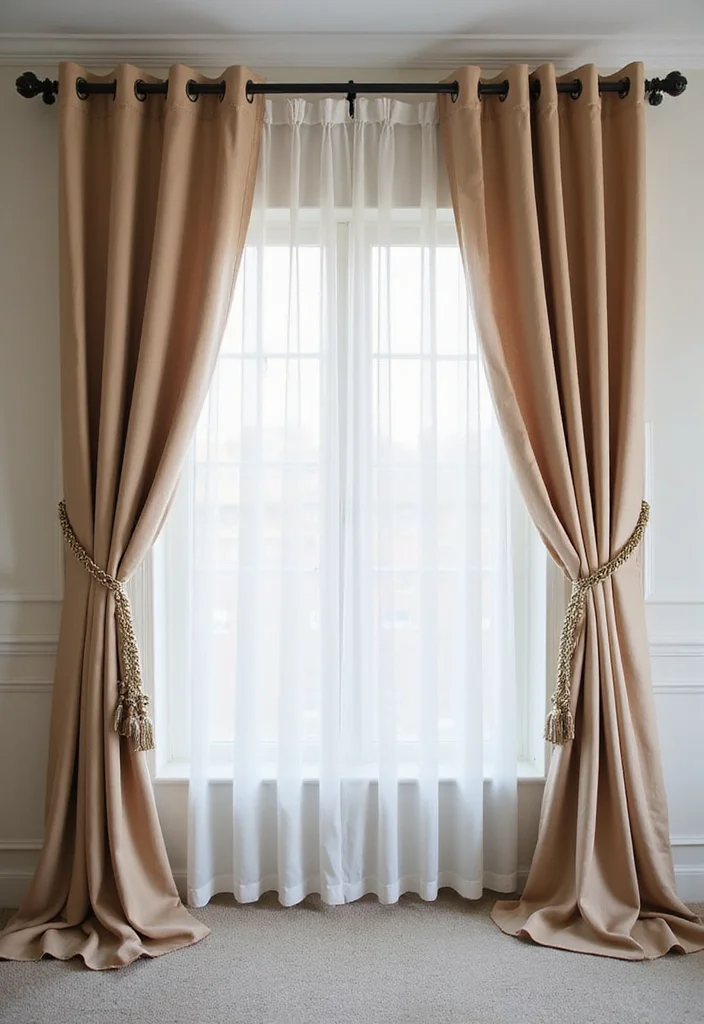 10 Curtain Wire Ideas for Minimal Lightweight Hanging - 9. Elegant Chain Curtain Rods