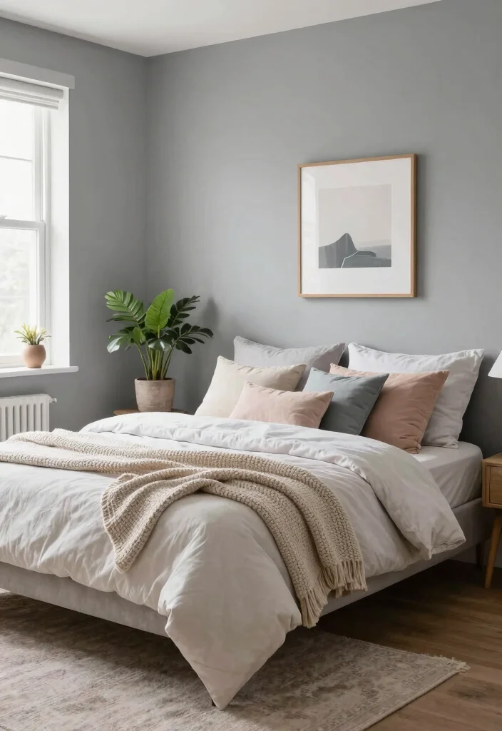 10 Dark Grey Bedroom Paint Colors for a Cozy Modern Look - 2. Soft Slate Grey 1