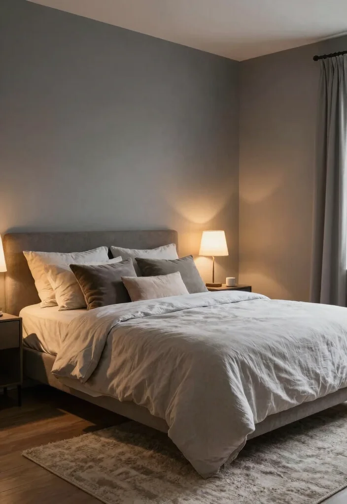 10 Dark Grey Bedroom Paint Colors for a Cozy Modern Look - 3. Warm Graphite Grey 1