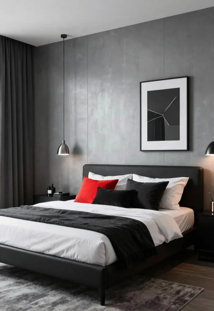 10 Dark Grey Bedroom Paint Colors for a Cozy Modern Look - 7. Cool Steel Grey 1