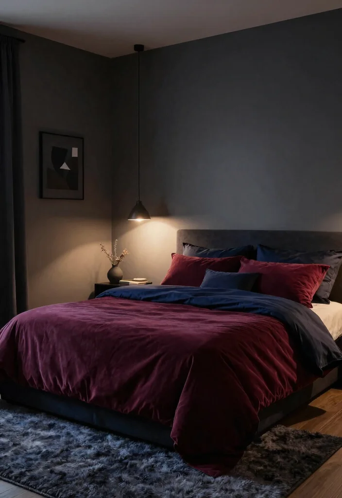 10 Dark Grey Bedroom Paint Colors for a Cozy Modern Look - 8. Midnight Grey 1