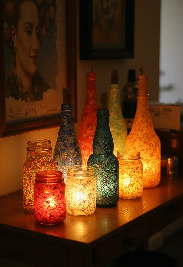 10 Diwali Office Decoration Ideas for Festive Warm Vibes - 2. Upcycled Lanterns