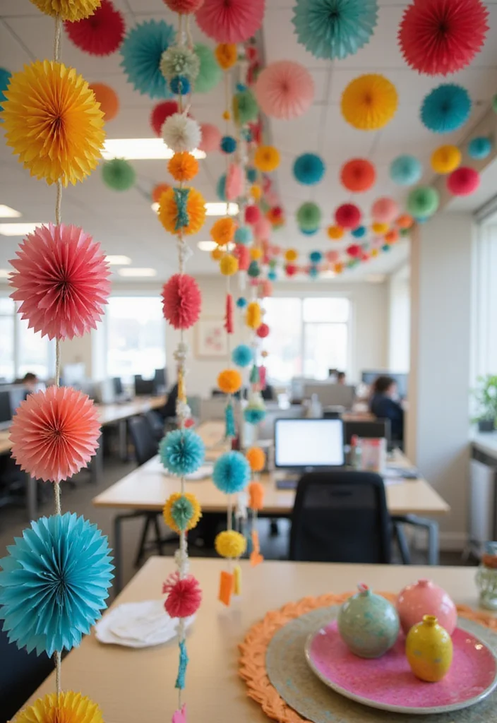 10 Diwali Office Decoration Ideas for Festive Warm Vibes - 5. Recycled Paper Decorations