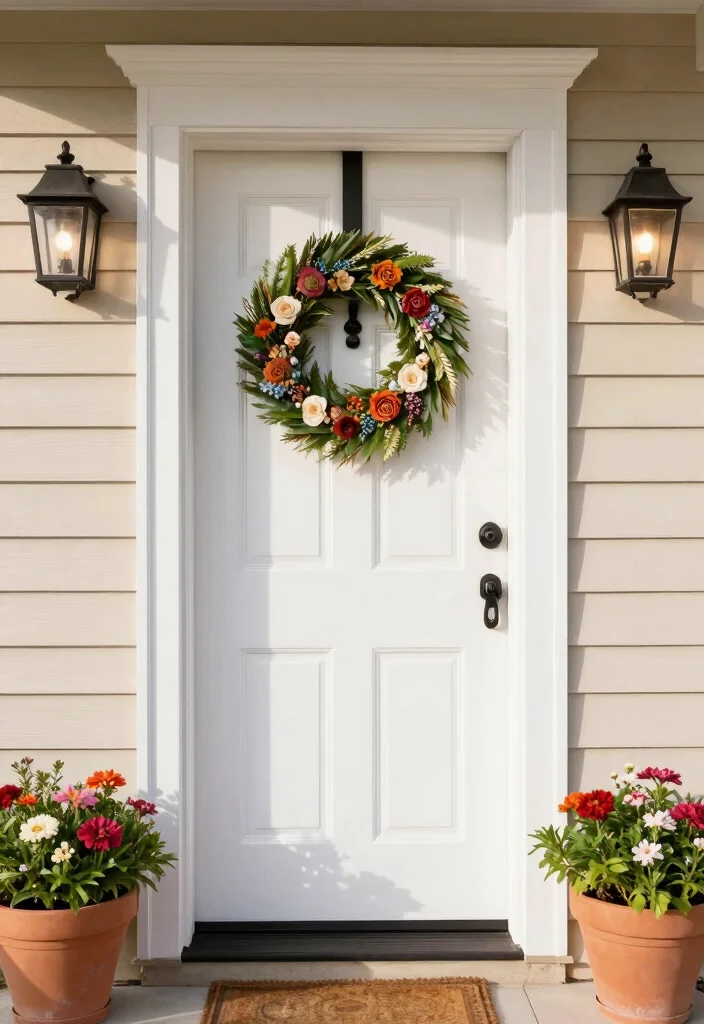 10 Front Door Paint Colors That Look Great with a Tan House 7 10 Front Door Paint Colors That Look Great with a Tan House - 7. Crisp White: A Timeless Classic 1