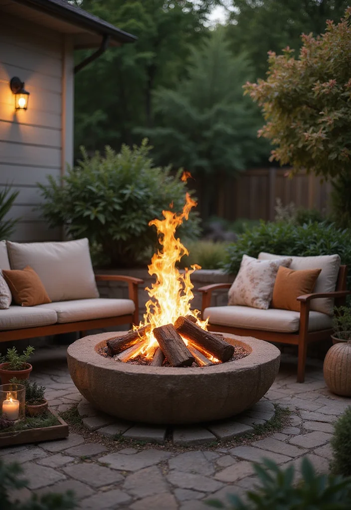 10 Front Porch Fire Pit Ideas for Warm Welcoming Nights - 4. Biodegradable Fire Logs