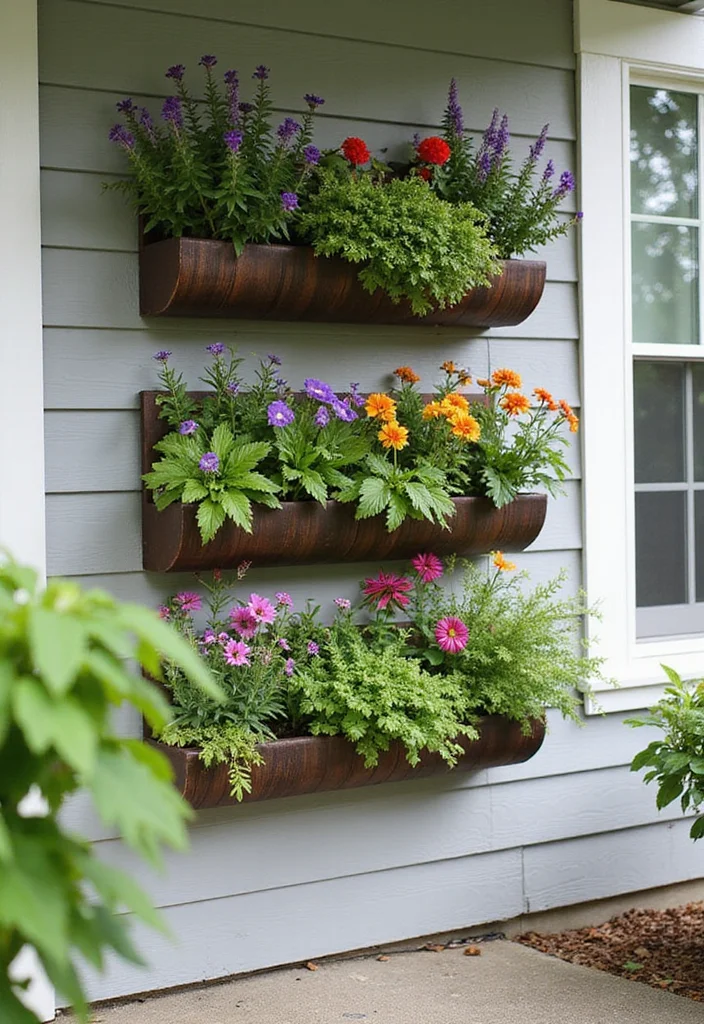10 Front Porch Floral Ideas for Colorful Welcoming Style - 4. Vibrant Vertical Gardens