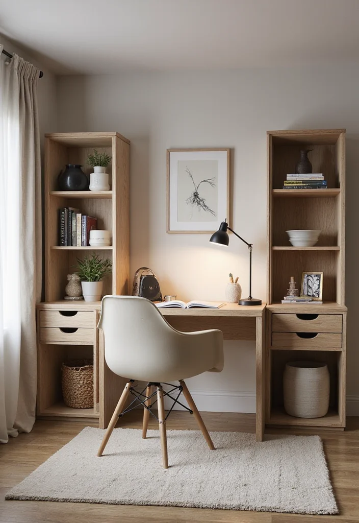 10 Kallax Office Ideas for Modular Practical Storage - 3. Add a Desk on Top