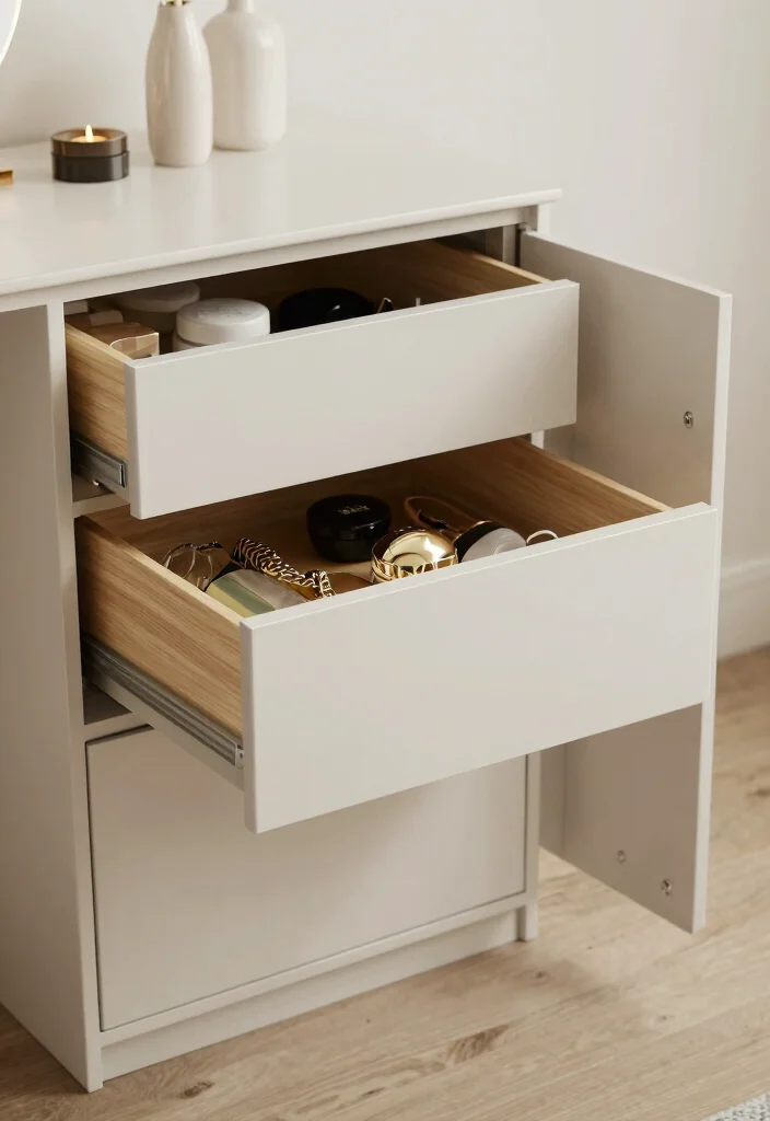 10 Modern Dressing Unit Design Ideas That Are Stylish and Practical 8 10 Modern Dressing Unit Design Ideas That Are Stylish and Practical - 8. Dressing Units with Hidden Storage 1