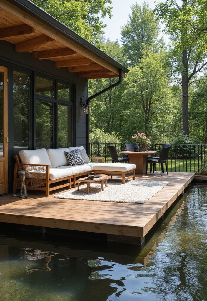 10 Modular Front Porch Ideas for Flexible Quick Installation - 3. Floating Deck Panels