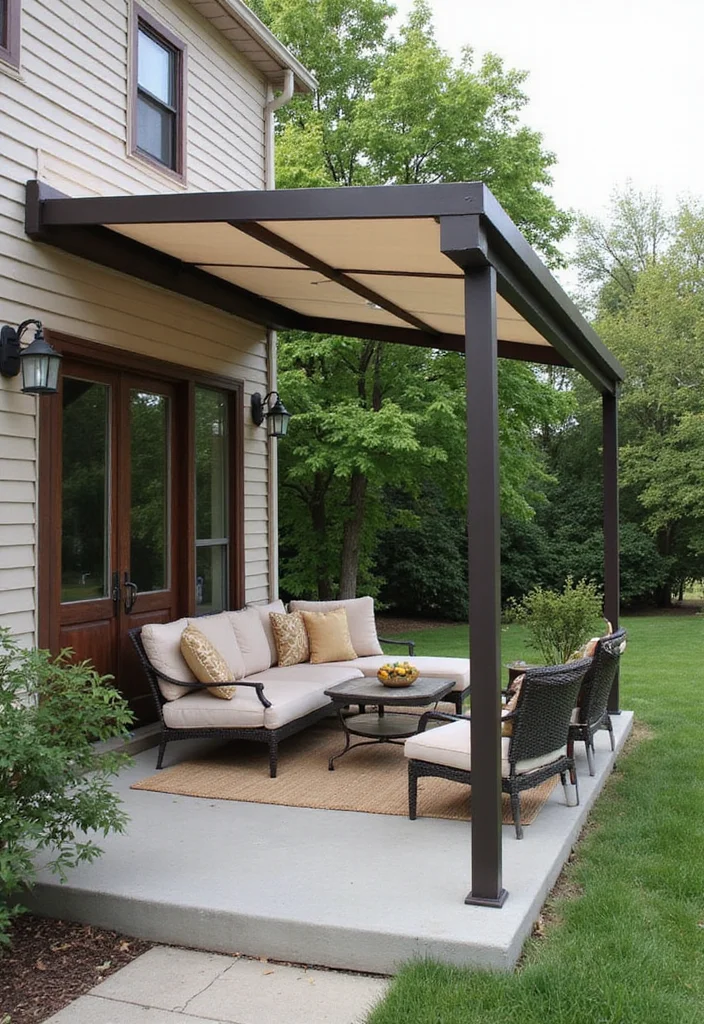 10 Modular Front Porch Ideas for Flexible Quick Installation - 6. Modular Canopies and Shade Structures