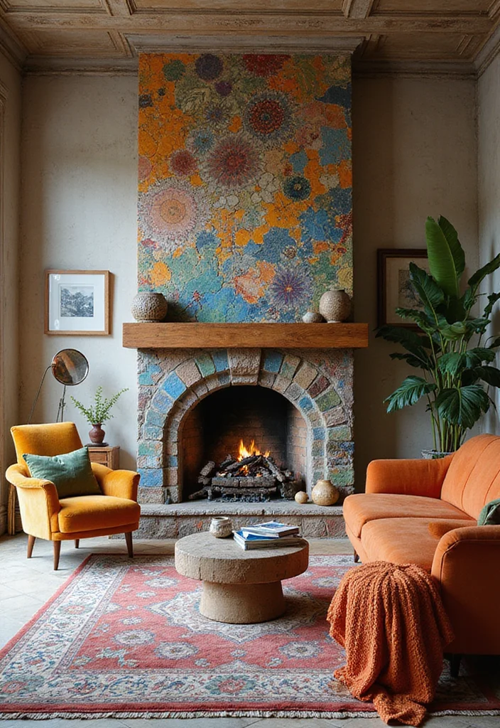 10 Open Fireplace Ideas for Traditional Inviting Warmth - 10. Artistic Fireplaces