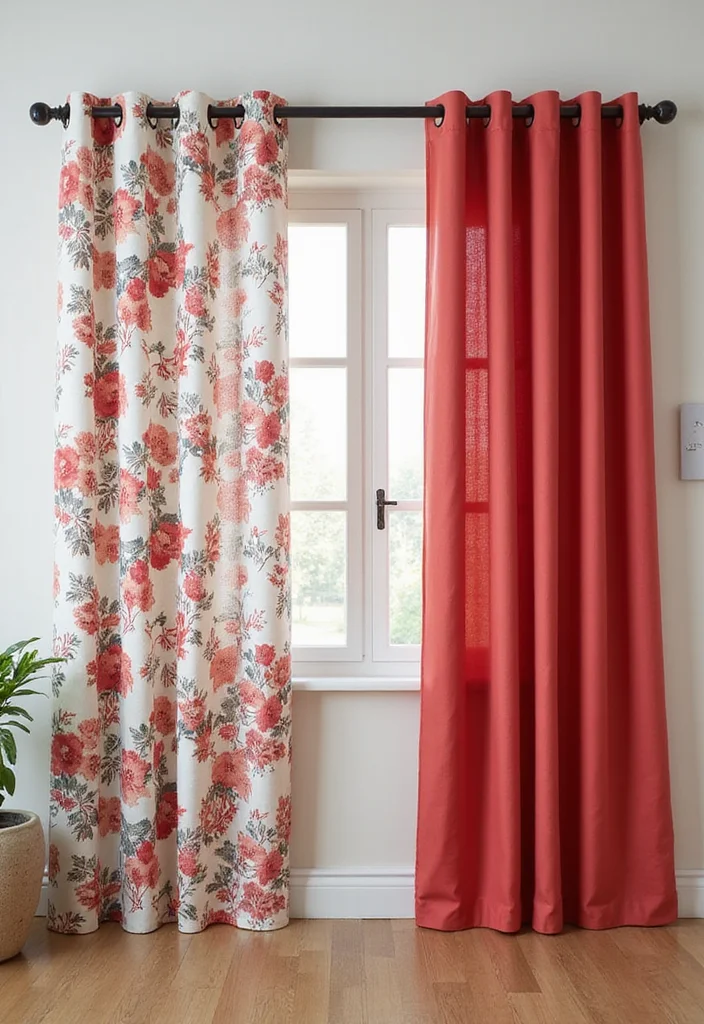 10 Shelf Curtain Ideas for Hidden Organized Storage - 7. Reversible Curtains for Versatile Decor