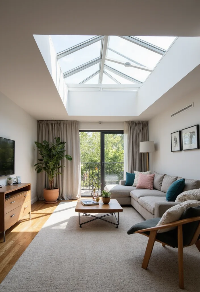 10 Small Basement Window Ideas for Maximized Light - 7. Skylights for Extra Daylight
