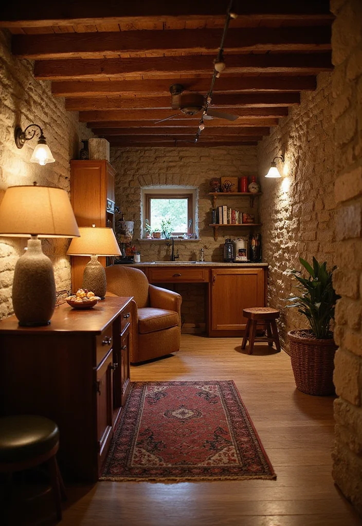 10 Small Basement Window Ideas for Maximized Light - 9. Layered Lighting Solutions