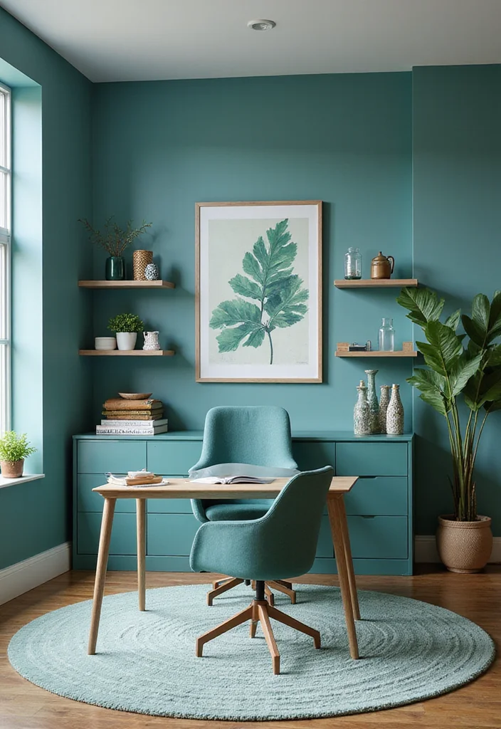 10 Teal Office Ideas for Bold Modern Color - 10. Teal Themed Color Palette