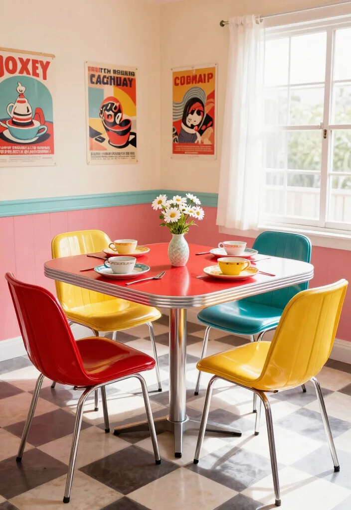 10 Vintage Dining Room Table Styles for Cozy and Classic Spaces - 6. Retro Formica Tables 1