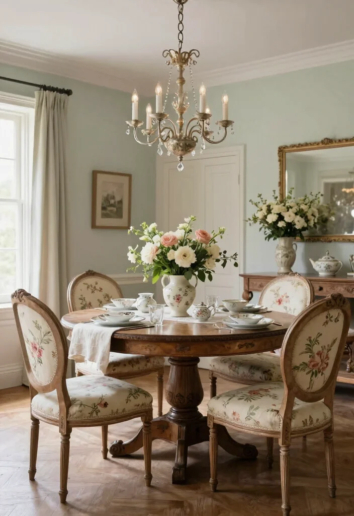 10 Vintage Dining Room Table Styles for Cozy and Classic Spaces - 9. Elegant French Country Tables 1