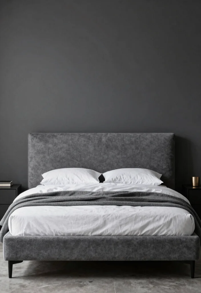 12 Bedroom Paint Colors That Work with Grey Furniture 9 12 Bedroom Paint Colors That Work with Grey Furniture - 9. Charcoal Grey 1