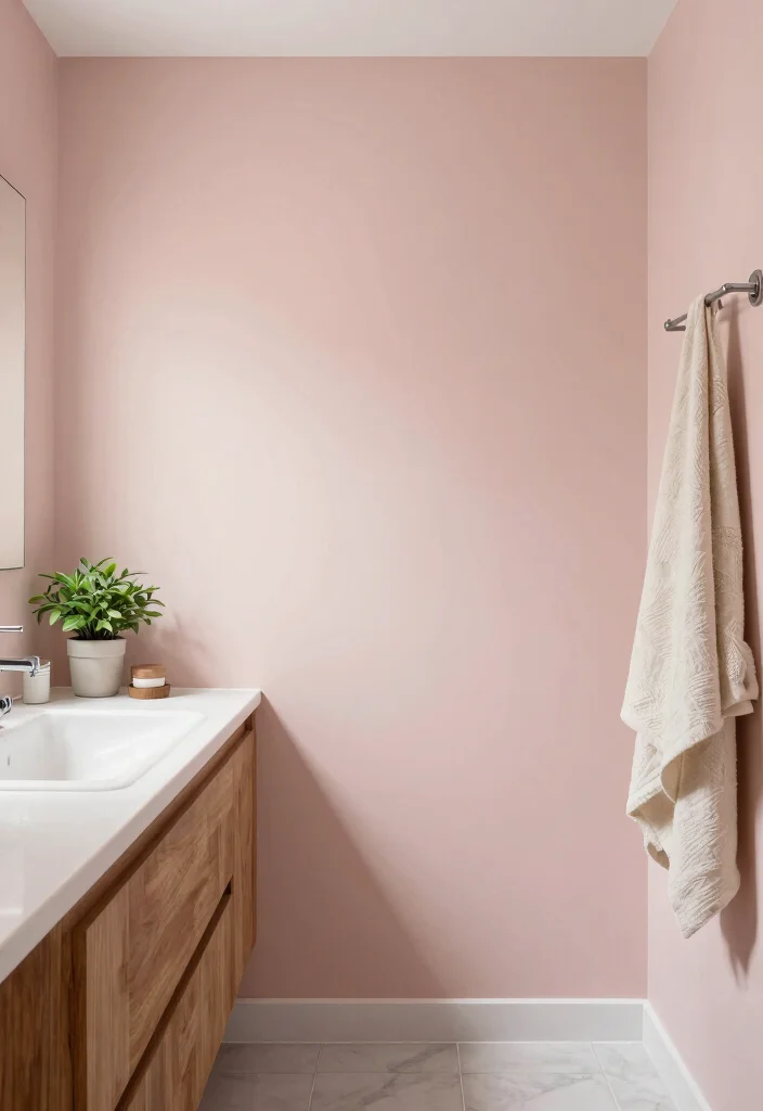 12 Best Neutral Bathroom Paint Colors for a Calm Spa Feel - 12. Faint Blush 1