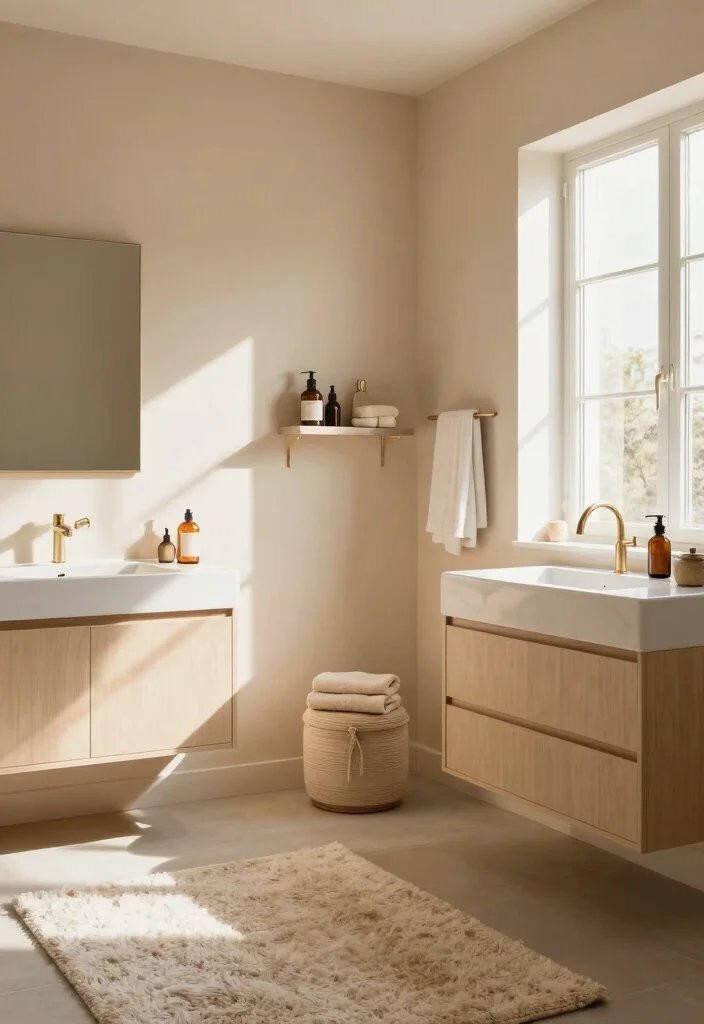 12 Best Neutral Bathroom Paint Colors for a Calm Spa Feel - 7. Soft Almond 1