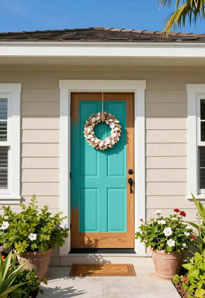 12 Blue Front Door Paint Colors for a Fresh Welcoming Entry - 2. Ocean Teal 1