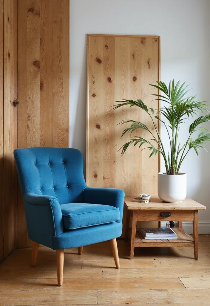 12 Blue Home Office Ideas for Calm Focused Energy - 2. Sustainable Blue Furniture