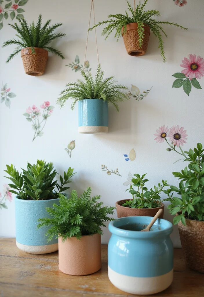 12 Blue Home Office Ideas for Calm Focused Energy - 5. Nature-Inspired Decor